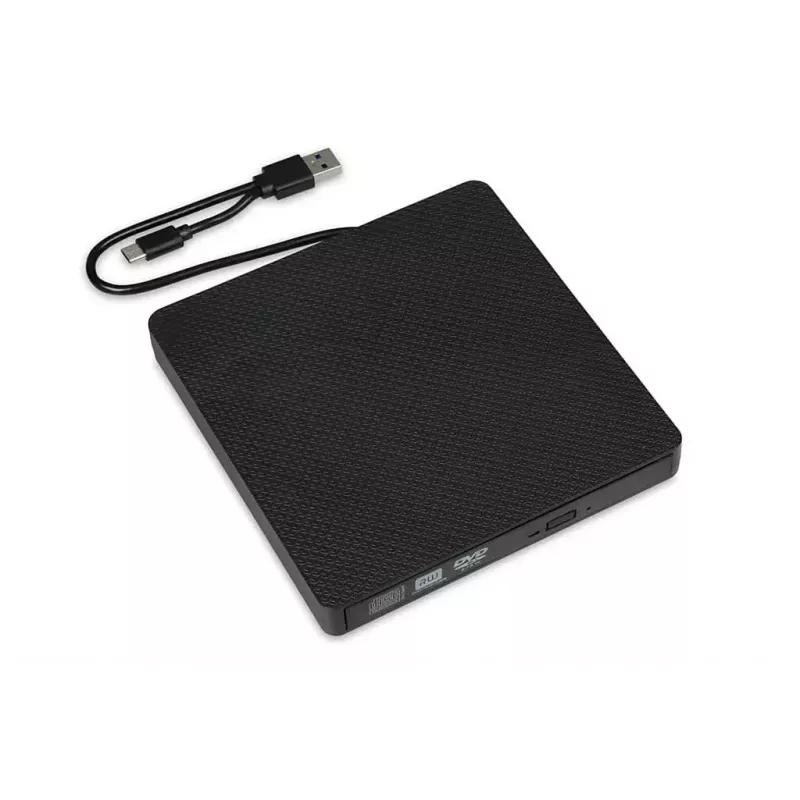Išorinis optinis diskų įrenginys IBOX IED03 DVD±RW USB 3.1 Gen1 (USB-C) juodas, dėklas, 24x CD / 8x DVD