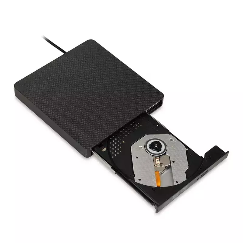 Išorinis optinis diskų įrenginys IBOX IED03 DVD±RW USB 3.1 Gen1 (USB-C) juodas, dėklas, 24x CD / 8x DVD