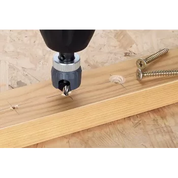 Gręžtuvinis įsukiklis Wolfcraft 2544000, šešiakampis kotas, įrankių plienas, spalvotiesiems metalams, 90° gilinimas, su šešiabriauniu raktu