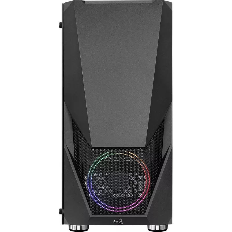 PC korpusas AEROCOOL Zauron Midi Tower juodas — Midi-Tower, šoninis langas, tinka ATX/microATX/Mini-ITX, maks. GPU 32,5 cm, CPU aušintuvo aukštis 166 mm, 2x 3,5 colio vietos, 4x 2,5 colio vietos