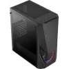 PC korpusas AEROCOOL Zauron Midi Tower juodas — Midi-Tower, šoninis langas, tinka ATX/microATX/Mini-ITX, maks. GPU 32,5 cm, CPU aušintuvo aukštis 166 mm, 2x 3,5 colio vietos, 4x 2,5 colio vietos