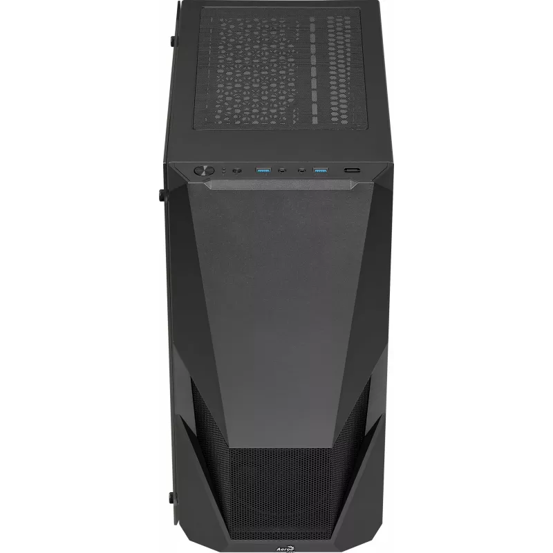PC korpusas AEROCOOL Zauron Midi Tower juodas — Midi-Tower, šoninis langas, tinka ATX/microATX/Mini-ITX, maks. GPU 32,5 cm, CPU aušintuvo aukštis 166 mm, 2x 3,5 colio vietos, 4x 2,5 colio vietos