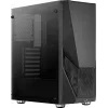 PC korpusas AEROCOOL Zauron Midi Tower juodas — Midi-Tower, šoninis langas, tinka ATX/microATX/Mini-ITX, maks. GPU 32,5 cm, CPU aušintuvo aukštis 166 mm, 2x 3,5 colio vietos, 4x 2,5 colio vietos