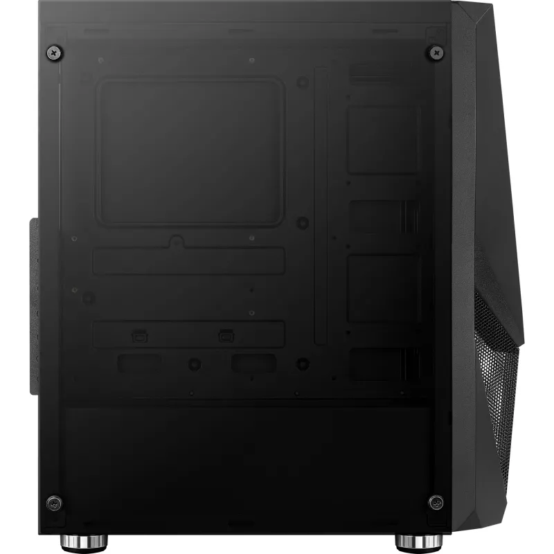 PC korpusas AEROCOOL Zauron Midi Tower juodas — Midi-Tower, šoninis langas, tinka ATX/microATX/Mini-ITX, maks. GPU 32,5 cm, CPU aušintuvo aukštis 166 mm, 2x 3,5 colio vietos, 4x 2,5 colio vietos