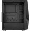 PC korpusas AEROCOOL Zauron Midi Tower juodas — Midi-Tower, šoninis langas, tinka ATX/microATX/Mini-ITX, maks. GPU 32,5 cm, CPU aušintuvo aukštis 166 mm, 2x 3,5 colio vietos, 4x 2,5 colio vietos