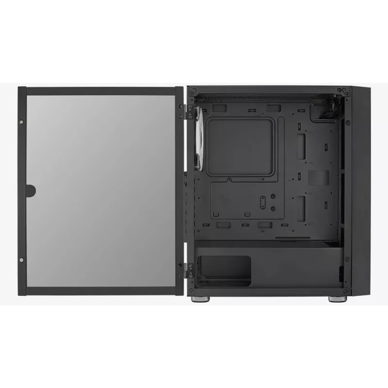 Aerocool PGS Graphite-G-BK-v2 FRGB Midi Tower korpusas kompiuteriui, ATX, juodas