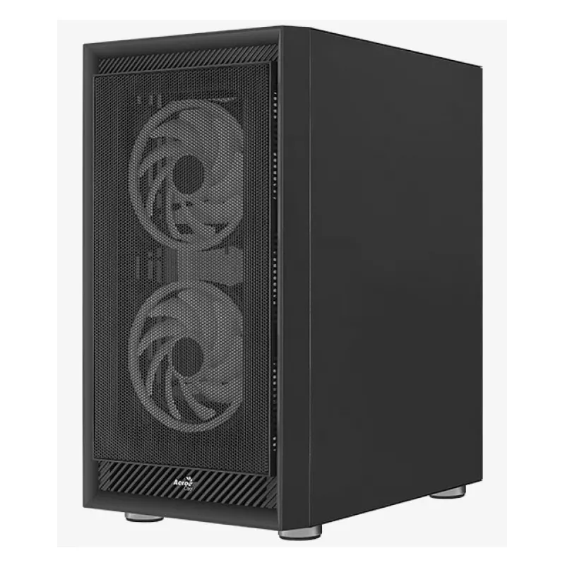 Aerocool PGS Graphite-G-BK-v2 FRGB Midi Tower korpusas kompiuteriui, ATX, juodas