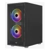 Aerocool PGS Graphite-G-BK-v2 FRGB Midi Tower korpusas kompiuteriui, ATX, juodas