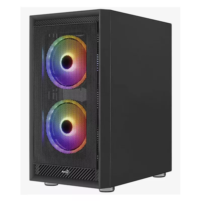 Aerocool PGS Graphite-G-BK-v2 FRGB Midi Tower korpusas kompiuteriui, ATX, juodas