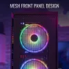 Aerocool PGS Graphite-G-BK-v2 FRGB Midi Tower korpusas kompiuteriui, ATX, juodas