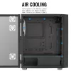 Aerocool PGS Graphite-G-BK-v2 FRGB Midi Tower korpusas kompiuteriui, ATX, juodas