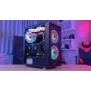 Aerocool PGS Graphite-G-BK-v2 FRGB Midi Tower korpusas kompiuteriui, ATX, juodas