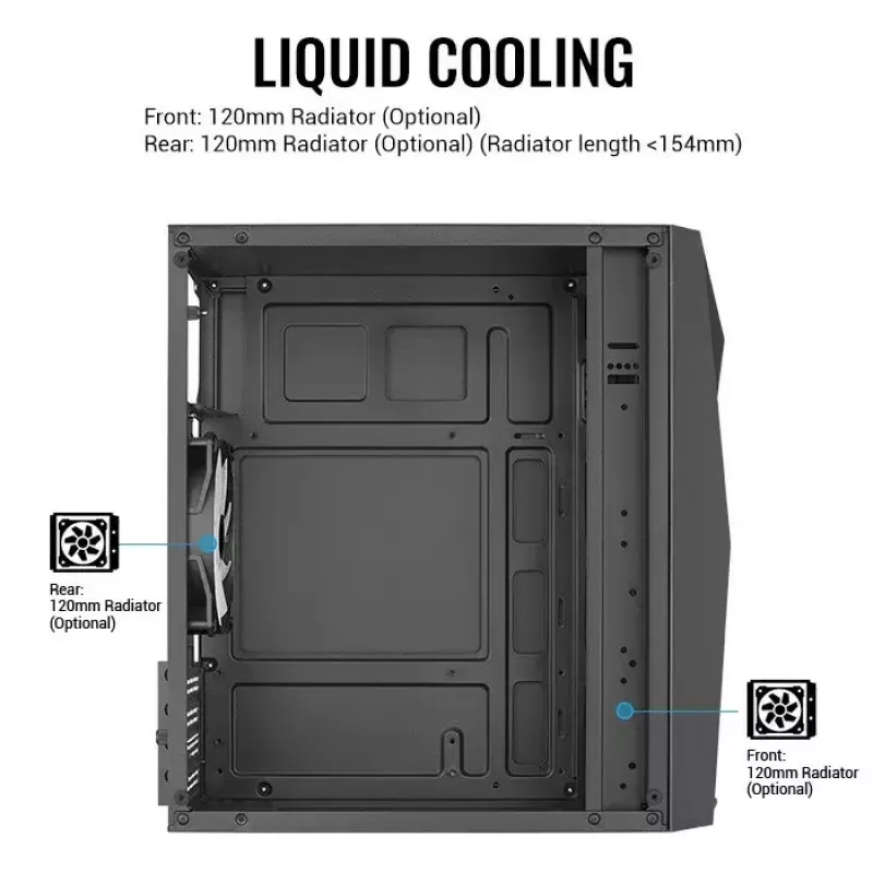 Aerocool PGS Raider Mini-G-BK-v3 korpusas kompiuteriui, juodas