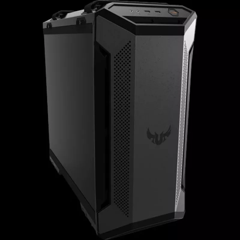 ASUS TUF Gaming GT501 Midi bokštas – juodas, ATX/Micro-ATX/Mini-ITX/E-ATX, 3×120 mm priekyje, 1×140 mm gale, 42 cm GPU, 18 cm aušintuvas
