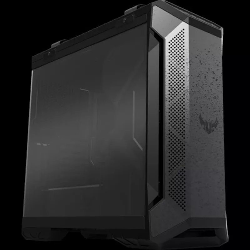 ASUS TUF Gaming GT501 Midi bokštas – juodas, ATX/Micro-ATX/Mini-ITX/E-ATX, 3×120 mm priekyje, 1×140 mm gale, 42 cm GPU, 18 cm aušintuvas