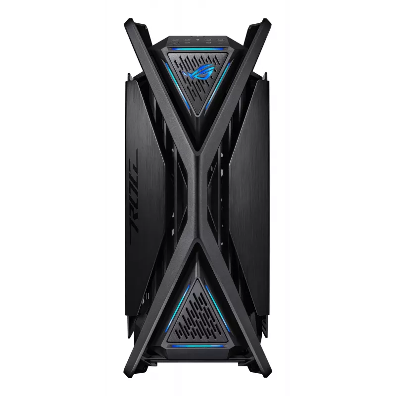Korpusas ASUS ROG Hyperion GR701 BTF Edition bokštinis — juodas, grūdintas stiklas, E-ATX/ATX/microATX, 46 cm GPU, 420 mm radiatoriaus palaikymas