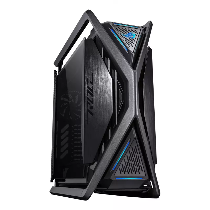 Korpusas ASUS ROG Hyperion GR701 BTF Edition bokštinis — juodas, grūdintas stiklas, E-ATX/ATX/microATX, 46 cm GPU, 420 mm radiatoriaus palaikymas