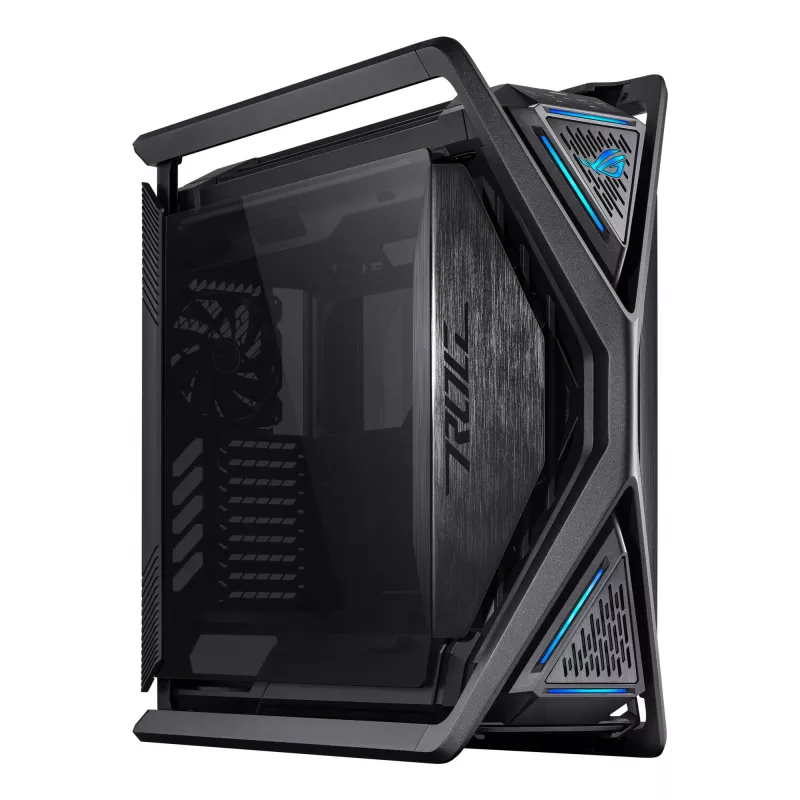 Korpusas ASUS ROG Hyperion GR701 BTF Edition bokštinis — juodas, grūdintas stiklas, E-ATX/ATX/microATX, 46 cm GPU, 420 mm radiatoriaus palaikymas