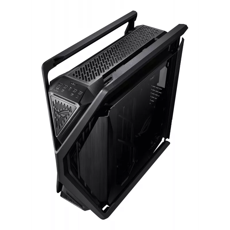 Korpusas ASUS ROG Hyperion GR701 BTF Edition bokštinis — juodas, grūdintas stiklas, E-ATX/ATX/microATX, 46 cm GPU, 420 mm radiatoriaus palaikymas