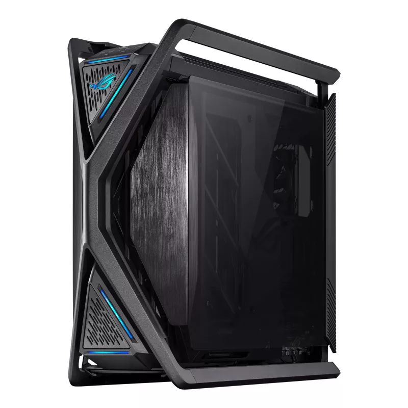 Korpusas ASUS ROG Hyperion GR701 BTF Edition bokštinis — juodas, grūdintas stiklas, E-ATX/ATX/microATX, 46 cm GPU, 420 mm radiatoriaus palaikymas