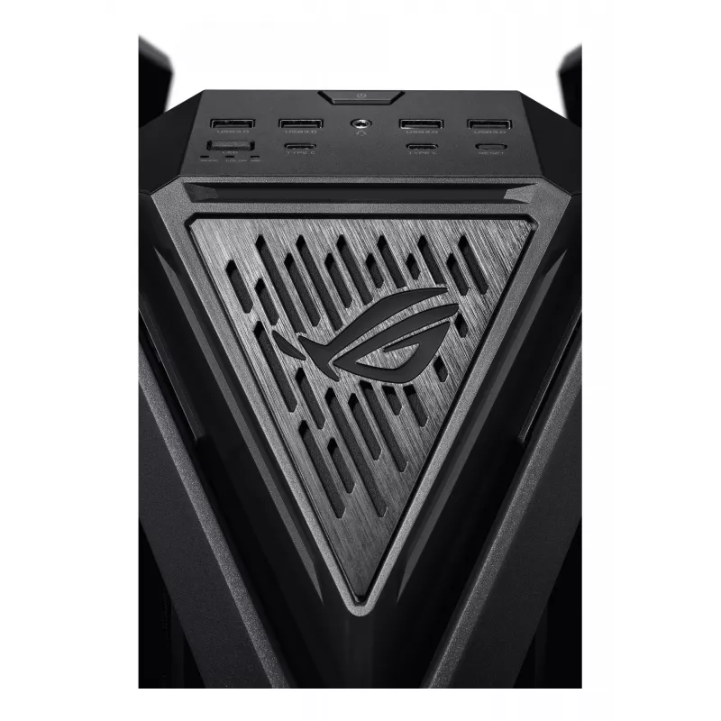 Korpusas ASUS ROG Hyperion GR701 BTF Edition bokštinis — juodas, grūdintas stiklas, E-ATX/ATX/microATX, 46 cm GPU, 420 mm radiatoriaus palaikymas