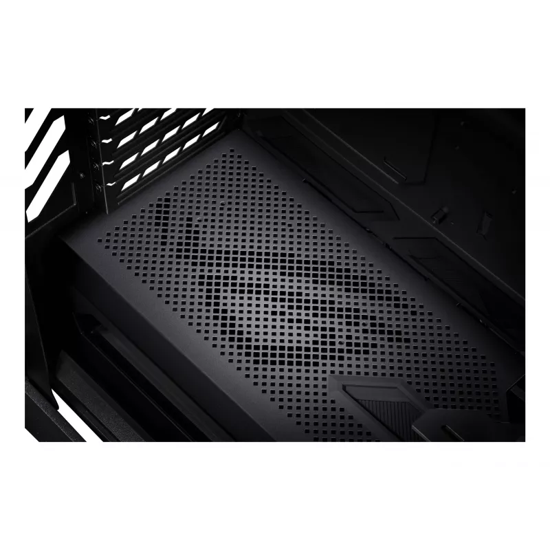 Korpusas ASUS ROG Hyperion GR701 BTF Edition bokštinis — juodas, grūdintas stiklas, E-ATX/ATX/microATX, 46 cm GPU, 420 mm radiatoriaus palaikymas