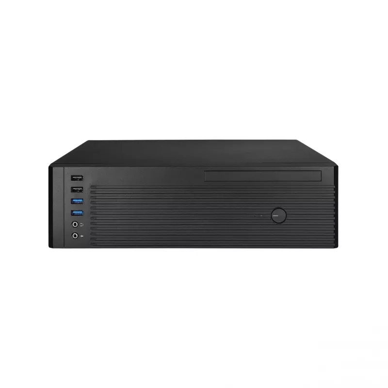 Chieftec UNI Series BE-10B-300 kompaktiškas kompiuterio korpusas, microATX/Mini-ITX, su 300 W TFX maitinimo bloku, 2x USB 3.2 Gen 1, 2x USB 2.0, juodas