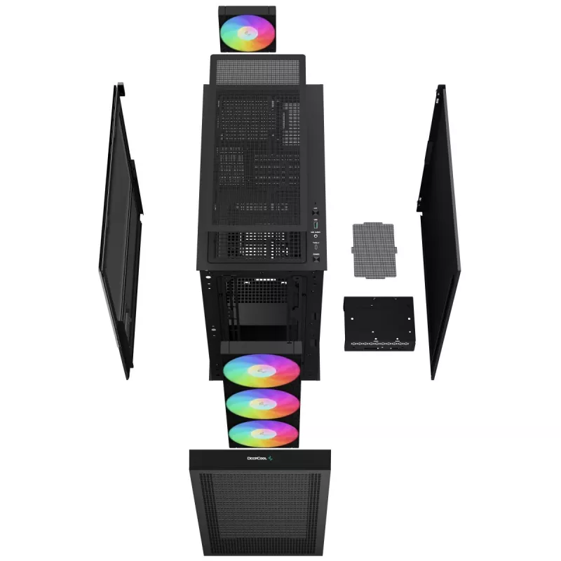 Korpusas DEEPCOOL CH560 Digital Midi Tower – Juodas