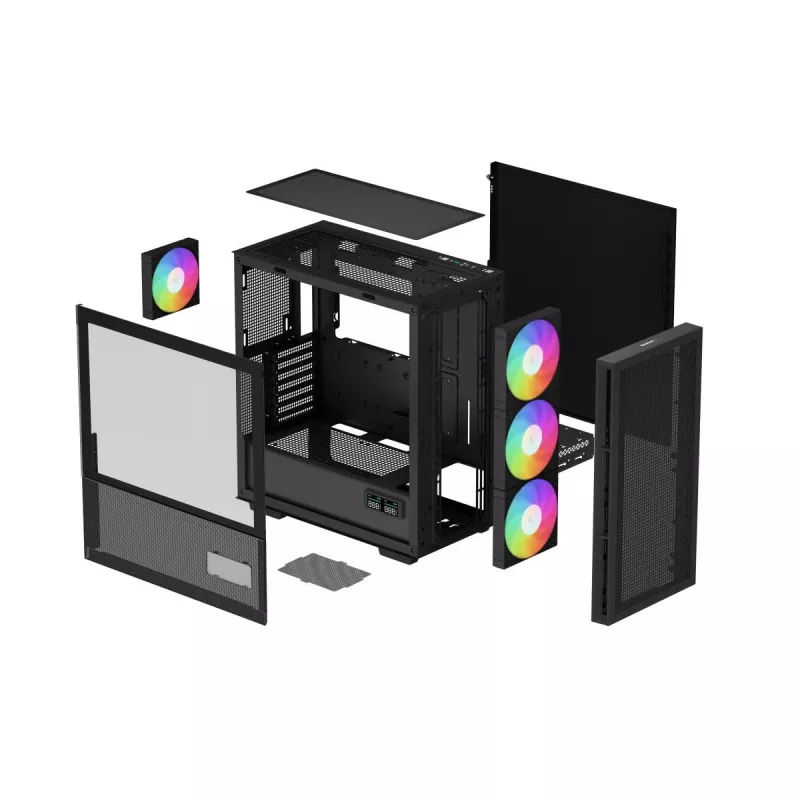 Korpusas DEEPCOOL CH560 Digital Midi Tower – Juodas