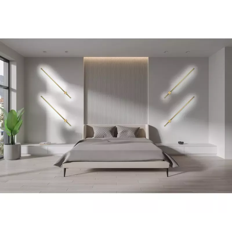 LED sieninis šviestuvas ActiveJet AJE-HILTON Patina Auksinis 13W 3000K 555lm 900mm Vidaus CRI80