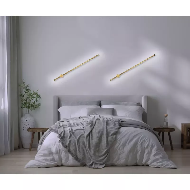 LED sieninis šviestuvas ActiveJet AJE-HILTON Patina Auksinis 13W 3000K 555lm 900mm Vidaus CRI80