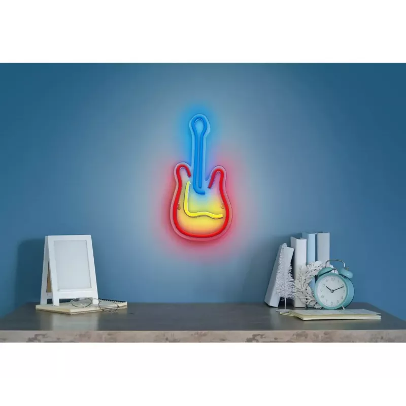 LED neoninis ženklas ActiveJet AJE-NEON GUITAR įvairiaspalvis USB 5V, 240×176×20 mm, montuojamas ant paviršiaus