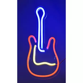 LED neoninis ženklas ActiveJet AJE-NEON GUITAR įvairiaspalvis USB 5V, 240×176×20 mm, montuojamas ant paviršiaus