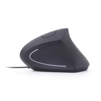 GEMBIRD MUS-ERGO-01 – ergonomiška optinė pelė su 6 mygtukais, USB, juoda