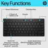 HP 350 kompaktiška belaidė Bluetooth klaviatūra keliems įrenginiams, QWERTY, juoda