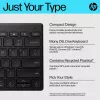 HP 350 kompaktiška belaidė Bluetooth klaviatūra keliems įrenginiams, QWERTY, juoda