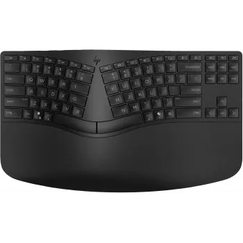 HP 965 ergonominė belaidė klaviatūra, pilno dydžio (100 %), belaidė, RF belaidė + Bluetooth, membraninė, QWERTY, juoda