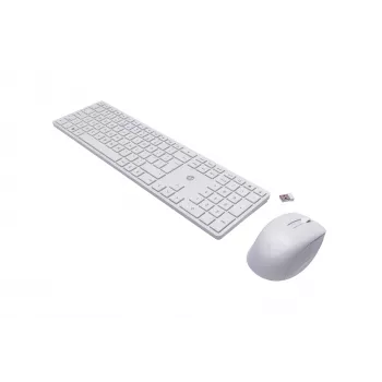 HP 650 belaidė klaviatūra ir pelė, RF belaidis, membraninis, QWERTY, balta, su pele