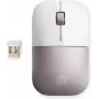 HP Wireless Mouse Z3700 - Baltas/Rožinis, Ambidekstrinis, RF belaidis, 1200 DPI, Rožinis, Baltas
