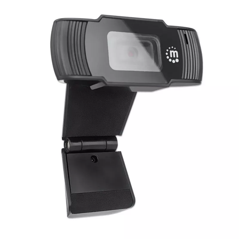 Manhattan USB internetinė kamera, 2 MP, 1080p Full HD, USB-A, įmontuotas mikrofonas, reguliuojamas laikiklis, 30 kadrų per sekundę, juoda, trejų metų garantija