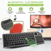 Techly ICTB9801TB belaidė klaviatūra RF Wireless + Bluetooth QWERTY US anglų juoda