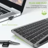 Techly ICTB9801TB belaidė klaviatūra RF Wireless + Bluetooth QWERTY US anglų juoda