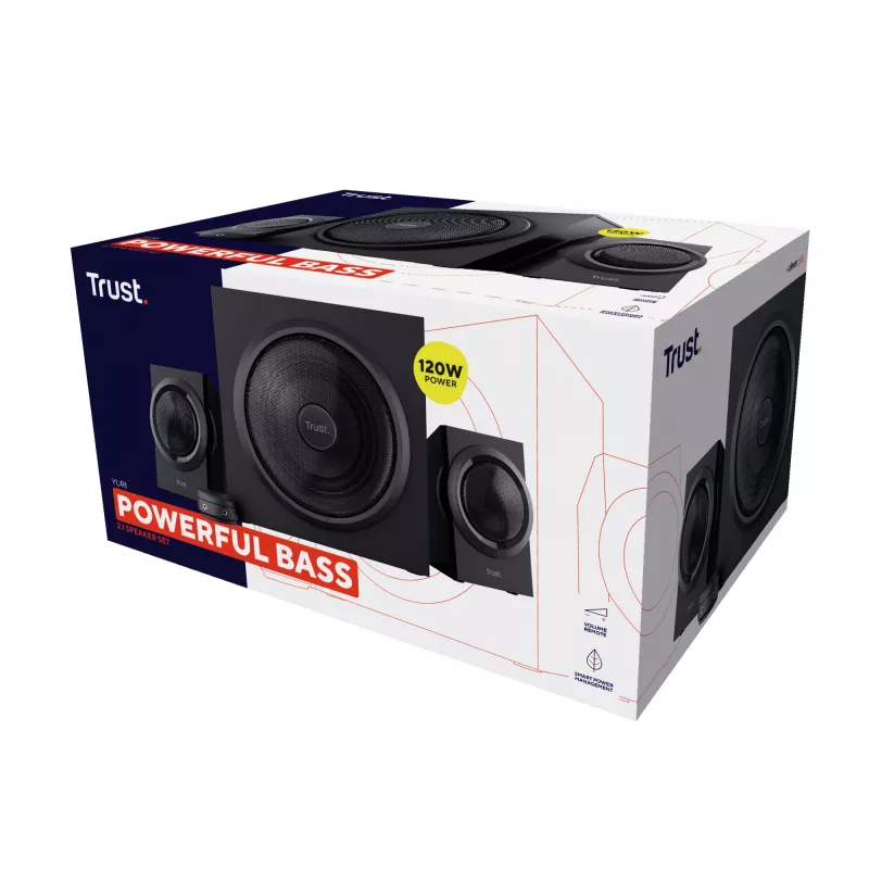 Trust Yuri garsiakalbių rinkinys 60 W Universalus Juodas 2.1 kanalų 1 krypčių 15 W