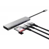 Trust Halyx USB 3.2 Gen 1 (3.1 Gen 1) Type-C 104 Mbit/s aliuminio USB stotelė su kortelių skaitytuvu