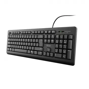 Trust Primo klaviatūra, pilno dydžio, USB, QWERTY, JAV anglų, juoda