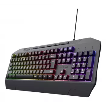 Trust GXT 836 Evocx žaidimų klaviatūra, USB, QWERTY, JAV raidynas, juoda