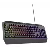 Žaidimų klaviatūra TRUST GXT 836 Evocx USB QWERTY JAV anglų, RGB foninis apšvietimas, riešo atrama, 114 klavišų, 110% išdėstymas