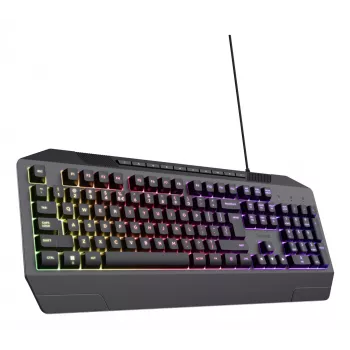 Trust GXT 836 Evocx žaidimų klaviatūra, USB, QWERTY, JAV raidynas, juoda