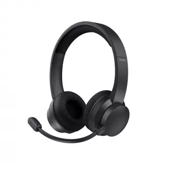 Trust Ayda ausinės – laidinės ir belaidės, ant ausų, USB-C / Bluetooth, juodos