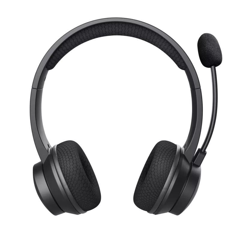 Trust Ayda ausinės – laidinės ir belaidės, ant ausų, USB-C / Bluetooth, juodos